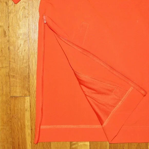 Nike 1/4 Zip Short Sleeve Woven Football Coaches Jacket Mens M Orange